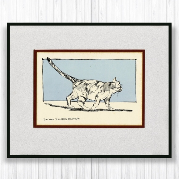 2 Vintage Cat Art Prints by International Artist Barry Barnett, 1989, Silkscreen - Picture 3 of 8